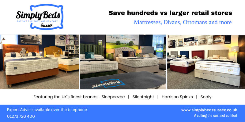 Banner Style Advert for Simply Beds Sussex